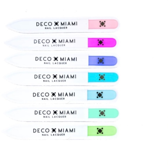 (3/30$) DECO MIAMI GLASS NAIL FILE - Picture 1 of 3